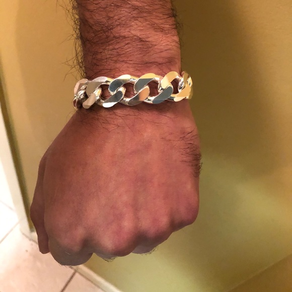 925 sterling silver Cuban Link Bracelet Brand New! - Picture 10 of 11